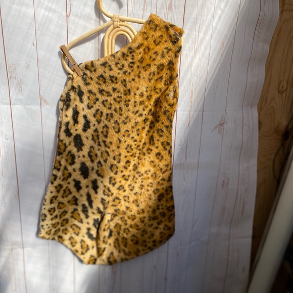 Vintage kids leopard costume showgirl leotard strongman circus Halloween - Picture 5 of 7